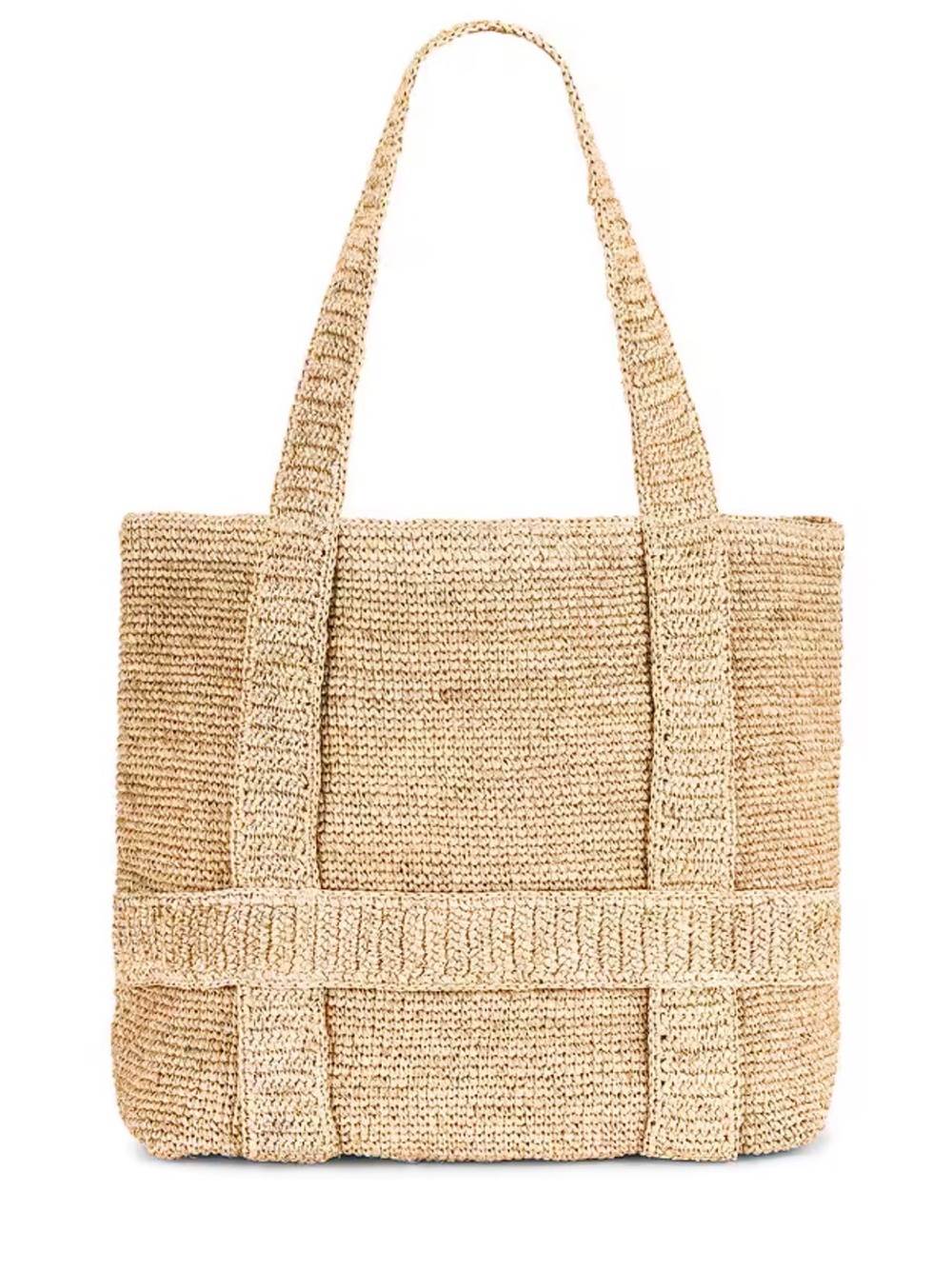 Hat Attack Beige Crochet Tote Bag - Picture 6 of 10